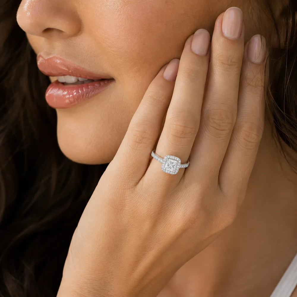 Stella Halo Diamond Engagement Ring