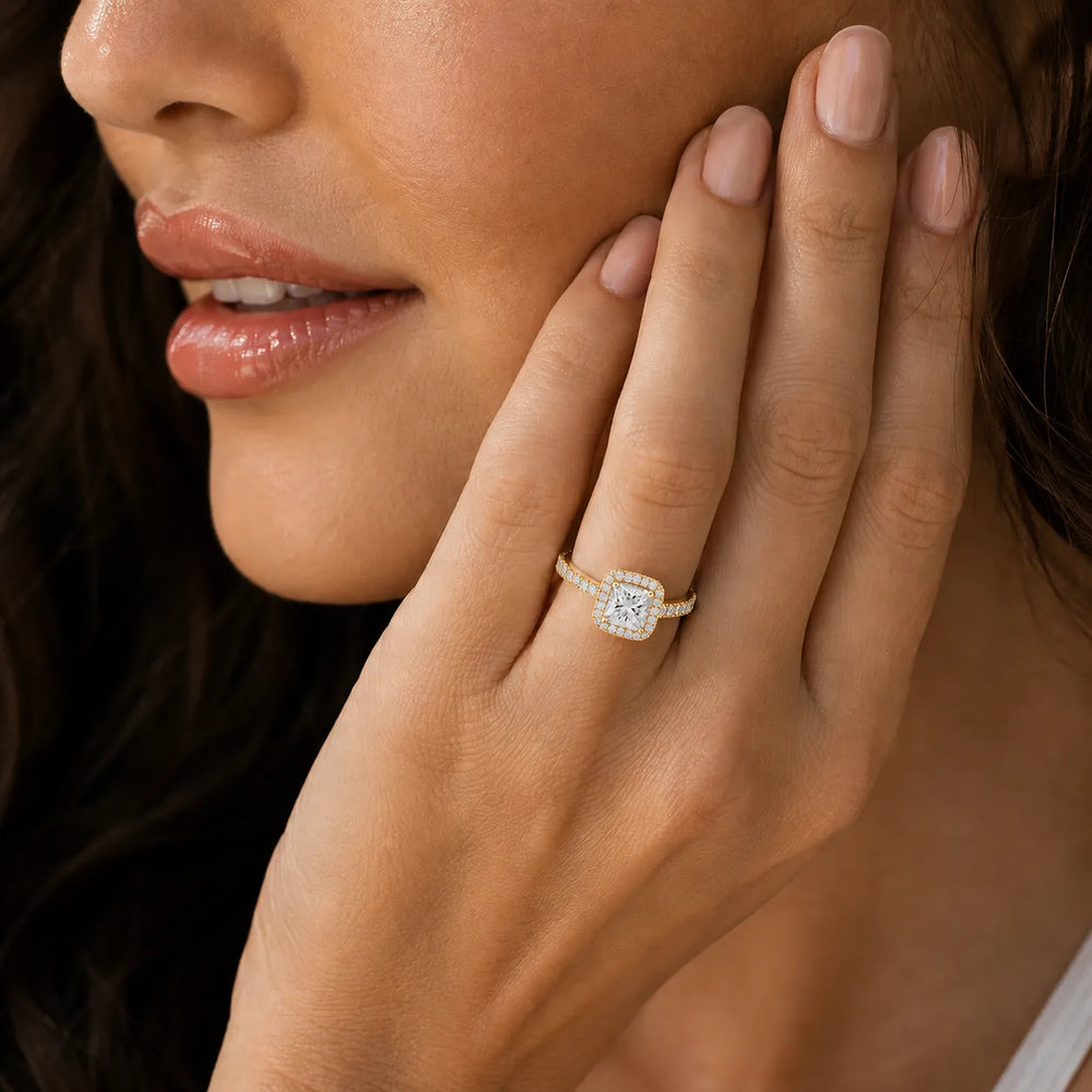 Stella Halo Diamond Engagement Ring