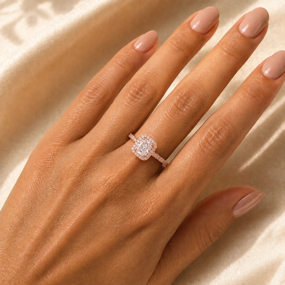 Stella Halo Diamond Engagement Ring