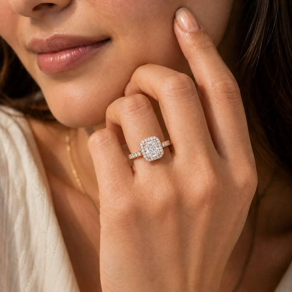 Stella Halo Diamond Engagement Ring