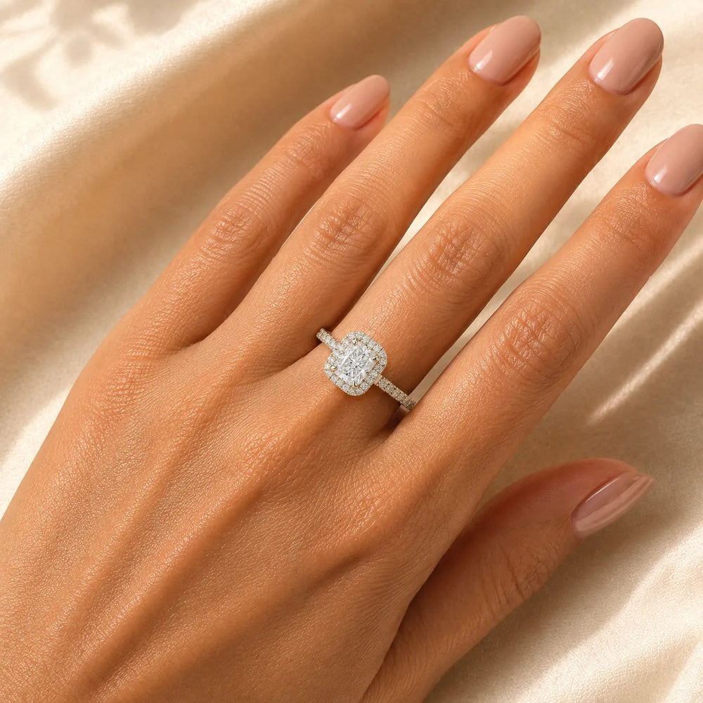 Stella Halo Diamond Engagement Ring