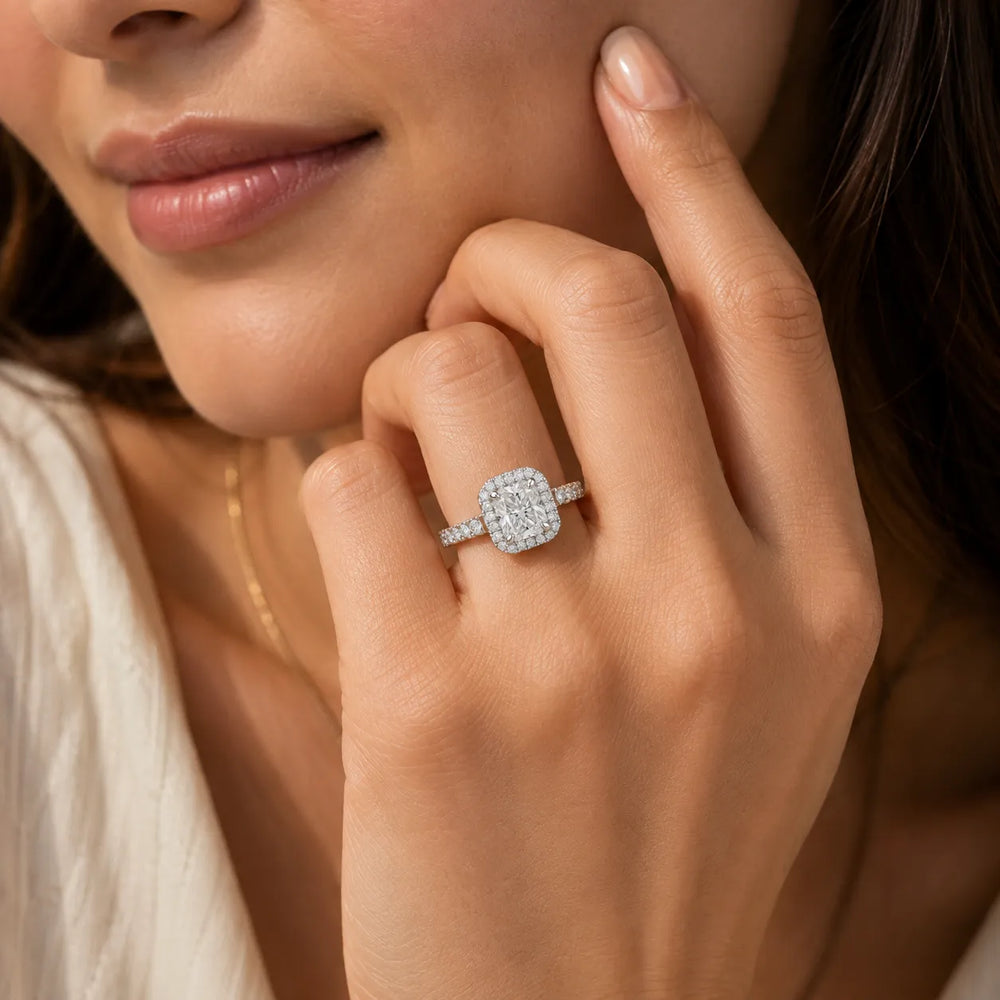 Stella Halo Diamond Engagement Ring