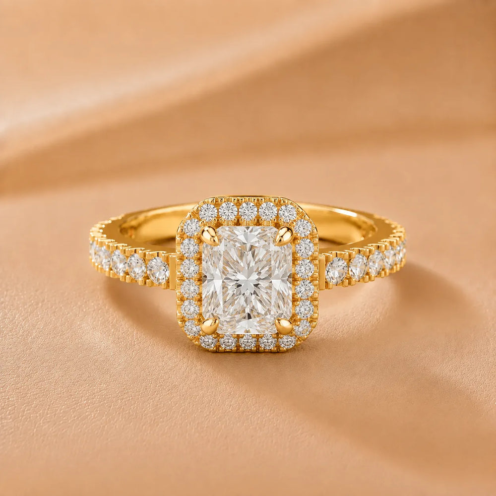 Stella Halo Diamond Engagement Ring