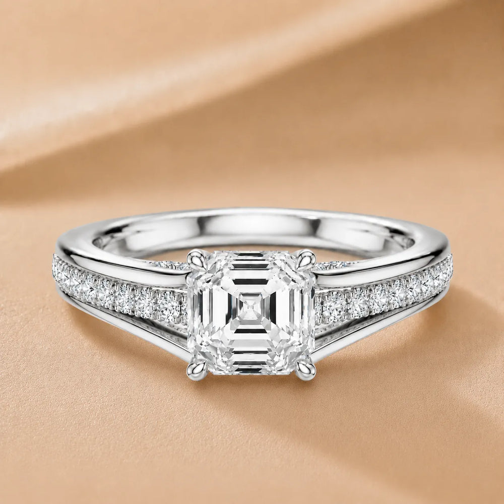 Step-Cut Harmony Radiance Halo Ring