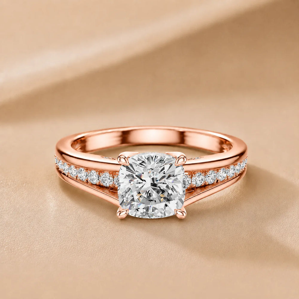 Step-Cut Harmony Radiance Halo Ring