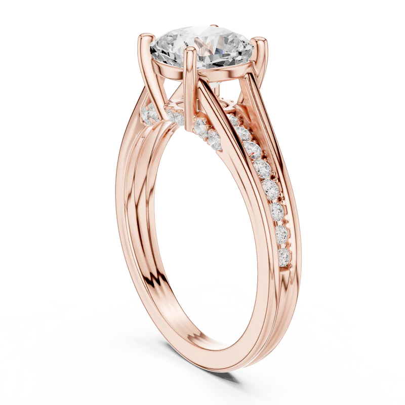Step-Cut Harmony Radiance Halo Ring