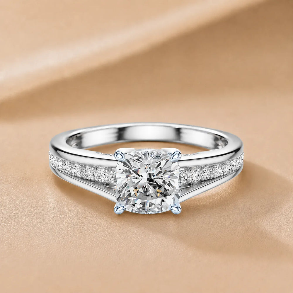 Step-Cut Harmony Radiance Halo Ring