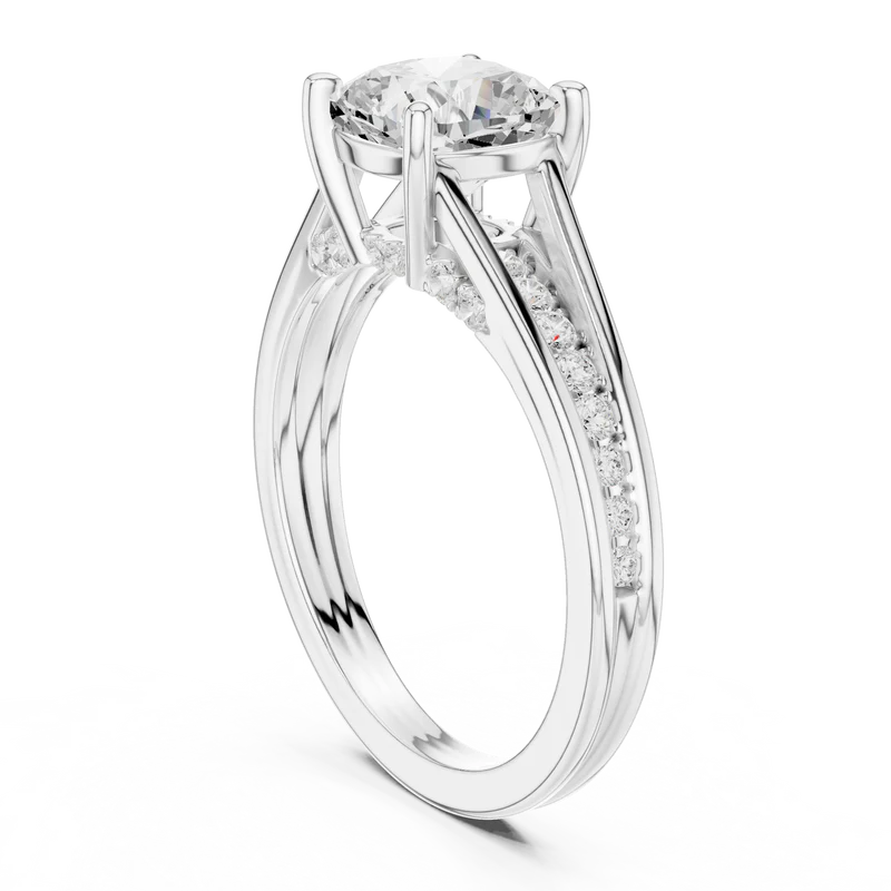 Step-Cut Harmony Radiance Halo Ring