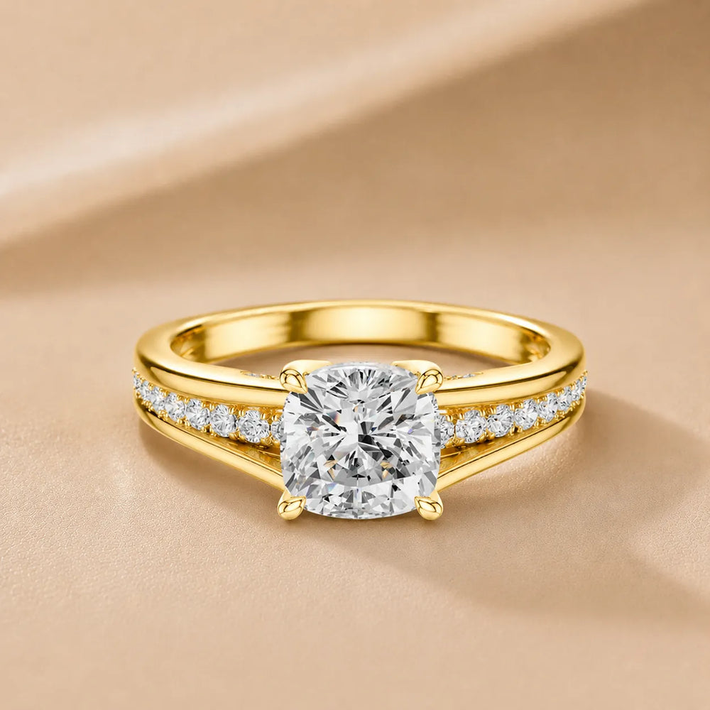 Step-Cut Harmony Radiance Halo Ring