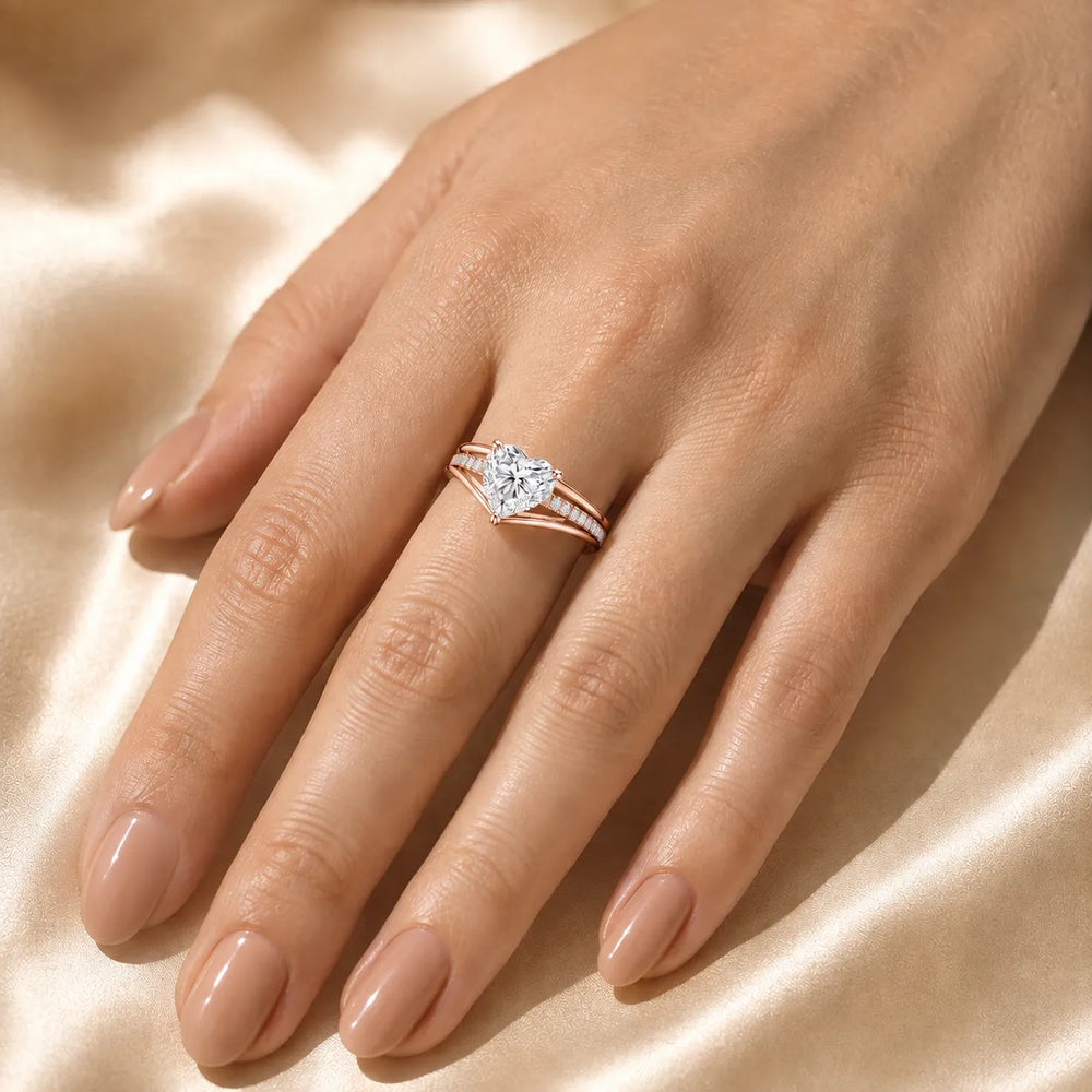 Step-Cut Harmony Radiance Halo Ring