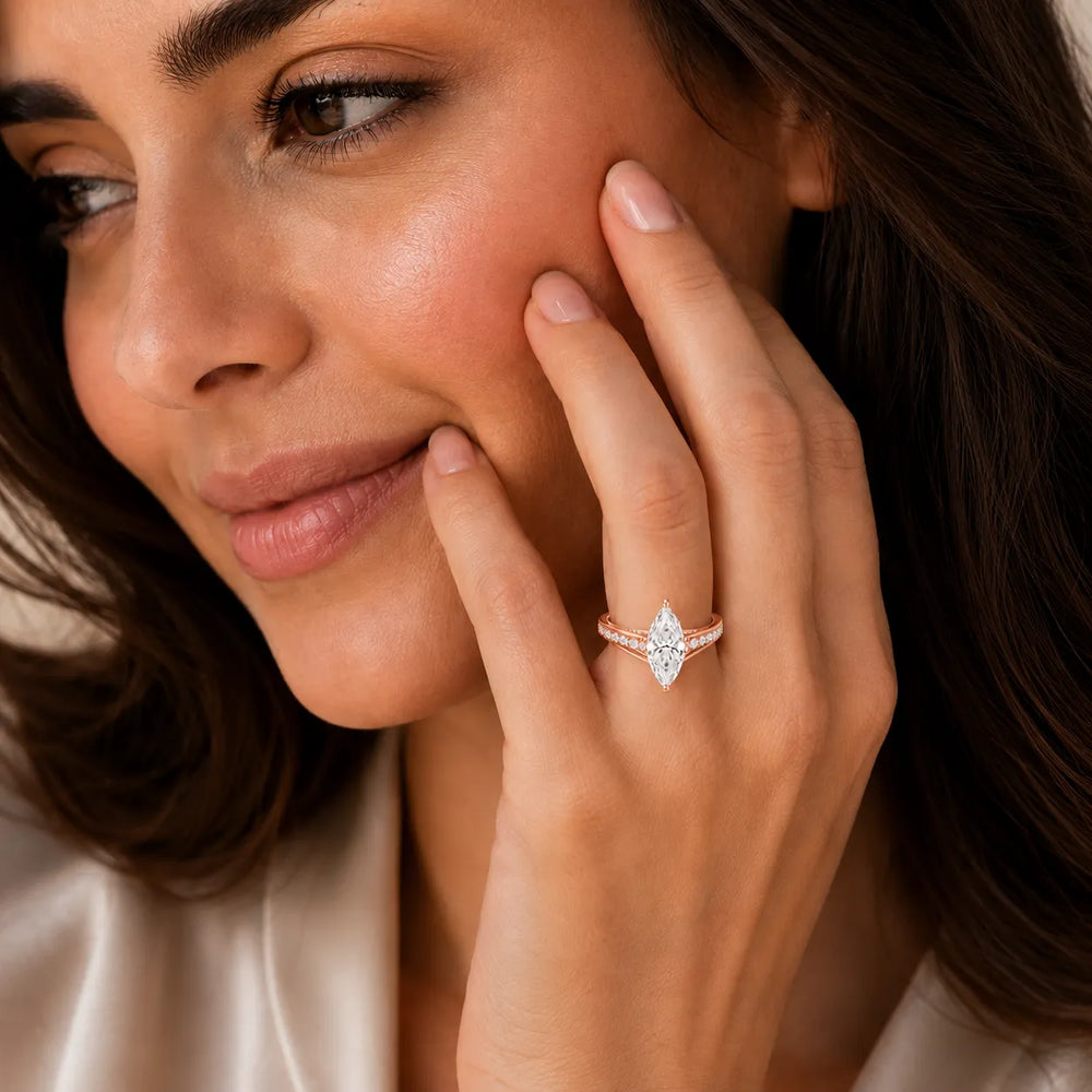 Step-Cut Harmony Radiance Halo Ring
