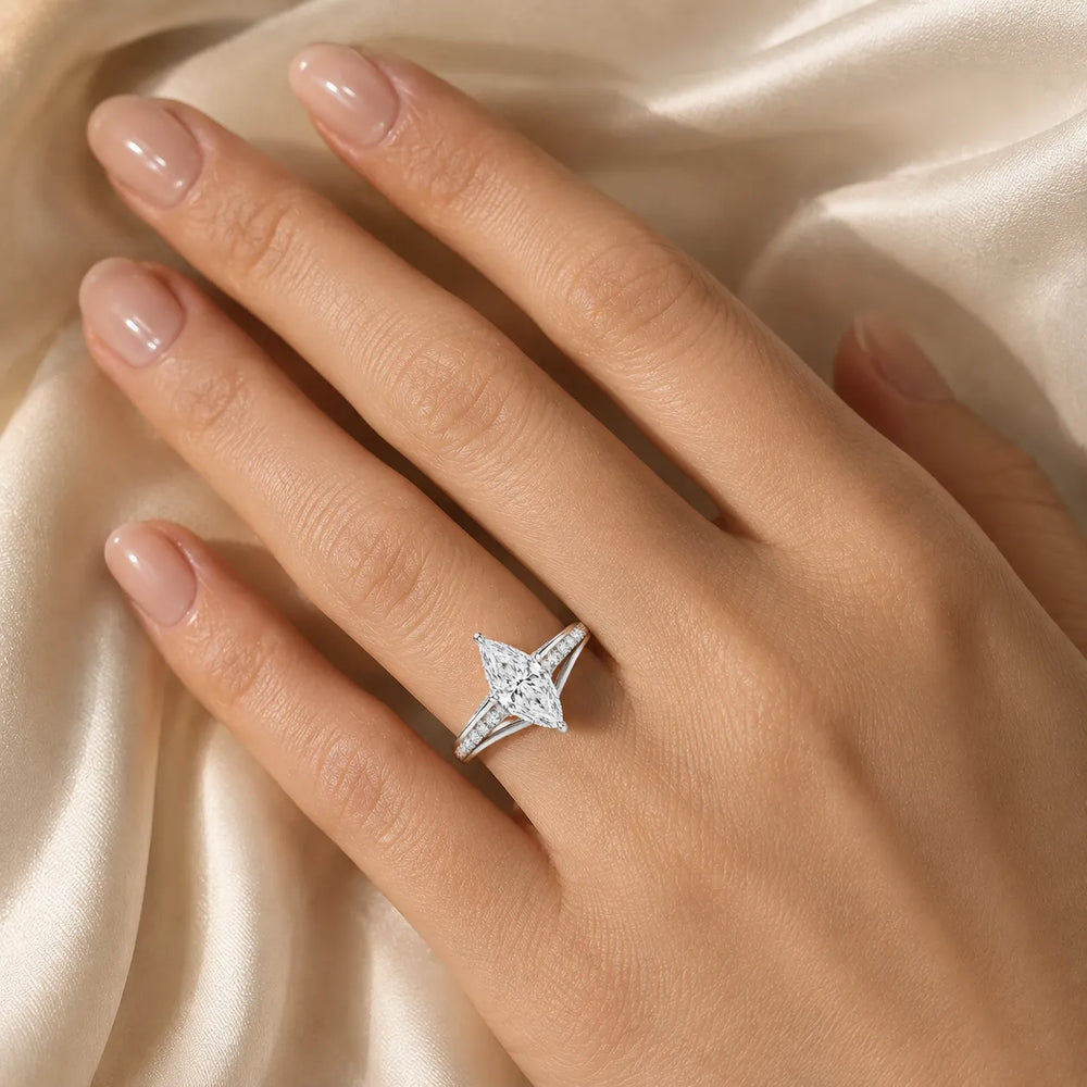Step-Cut Harmony Radiance Halo Ring