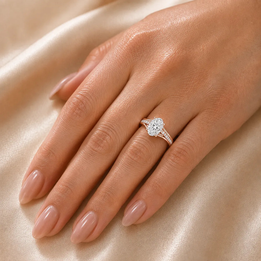 Step-Cut Harmony Radiance Halo Ring
