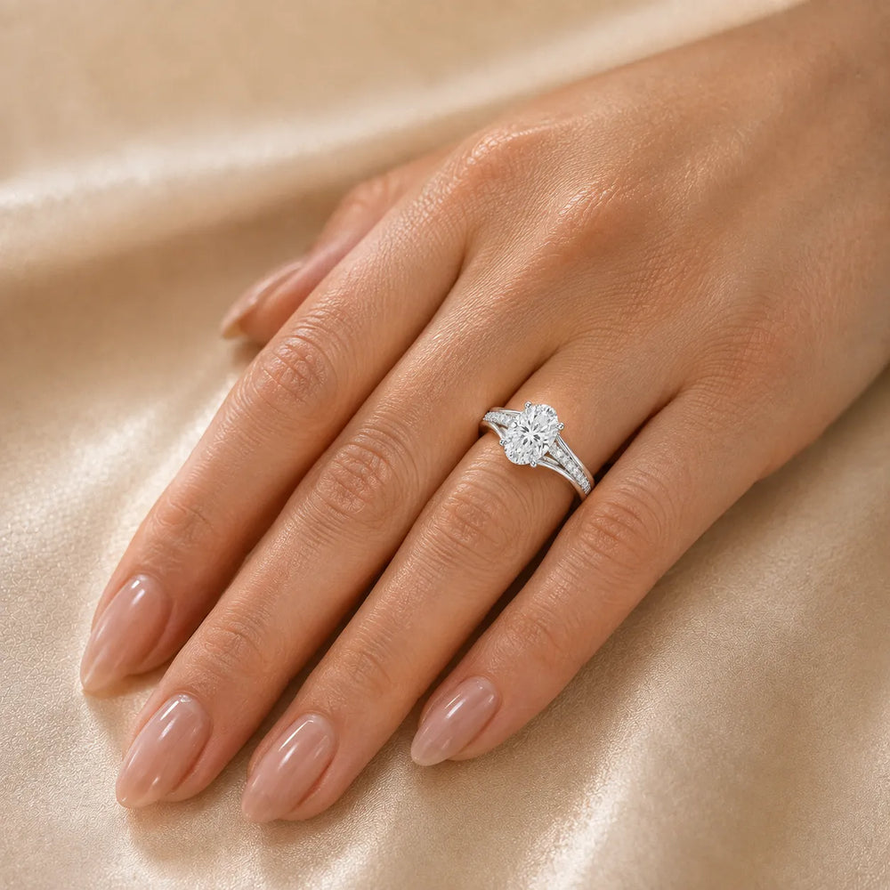 Step-Cut Harmony Radiance Halo Ring