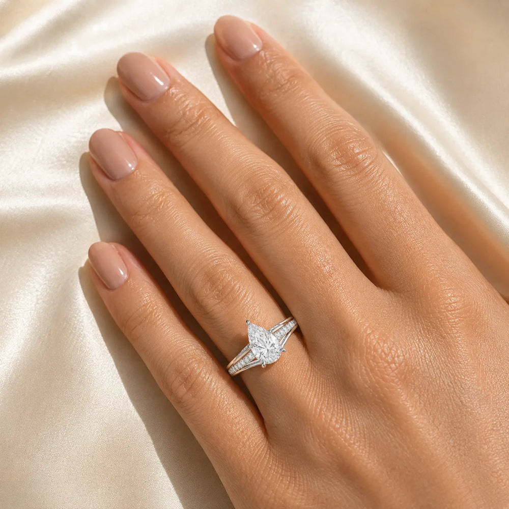 Step-Cut Harmony Radiance Halo Ring