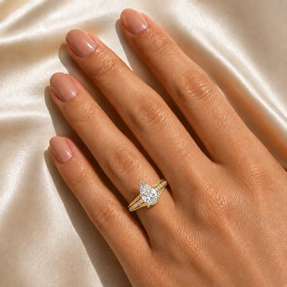 Step-Cut Harmony Radiance Halo Ring