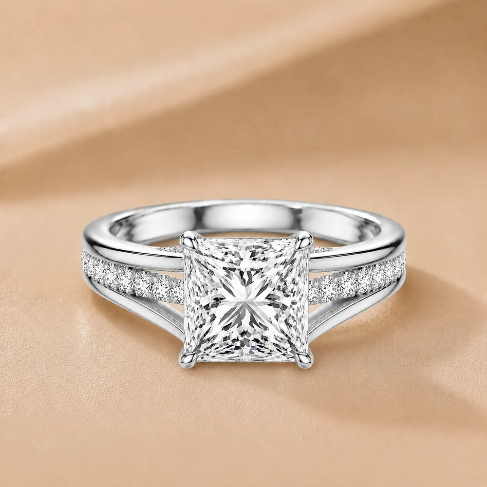 Step-Cut Harmony Radiance Halo Ring