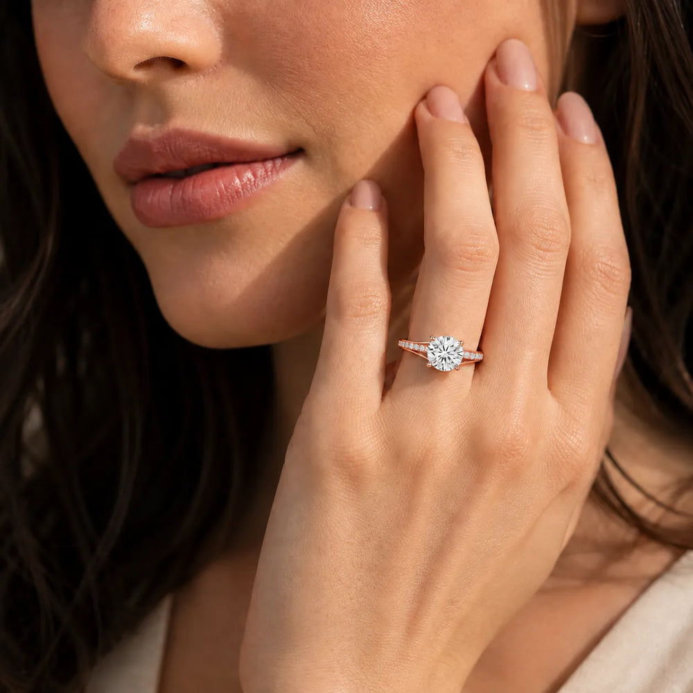 Step-Cut Harmony Radiance Halo Ring