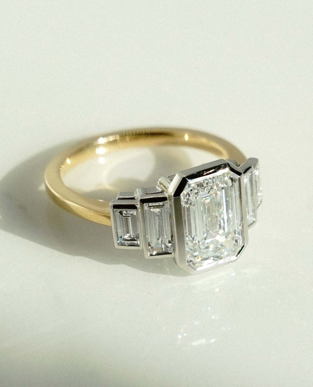 Emerald Cut Labgrown Engagement Ring