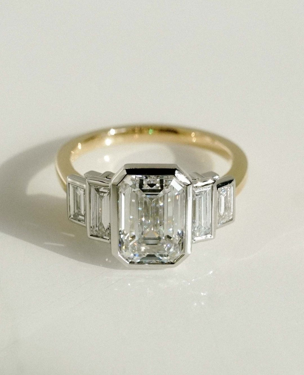 Emerald Cut Labgrown Engagement Ring