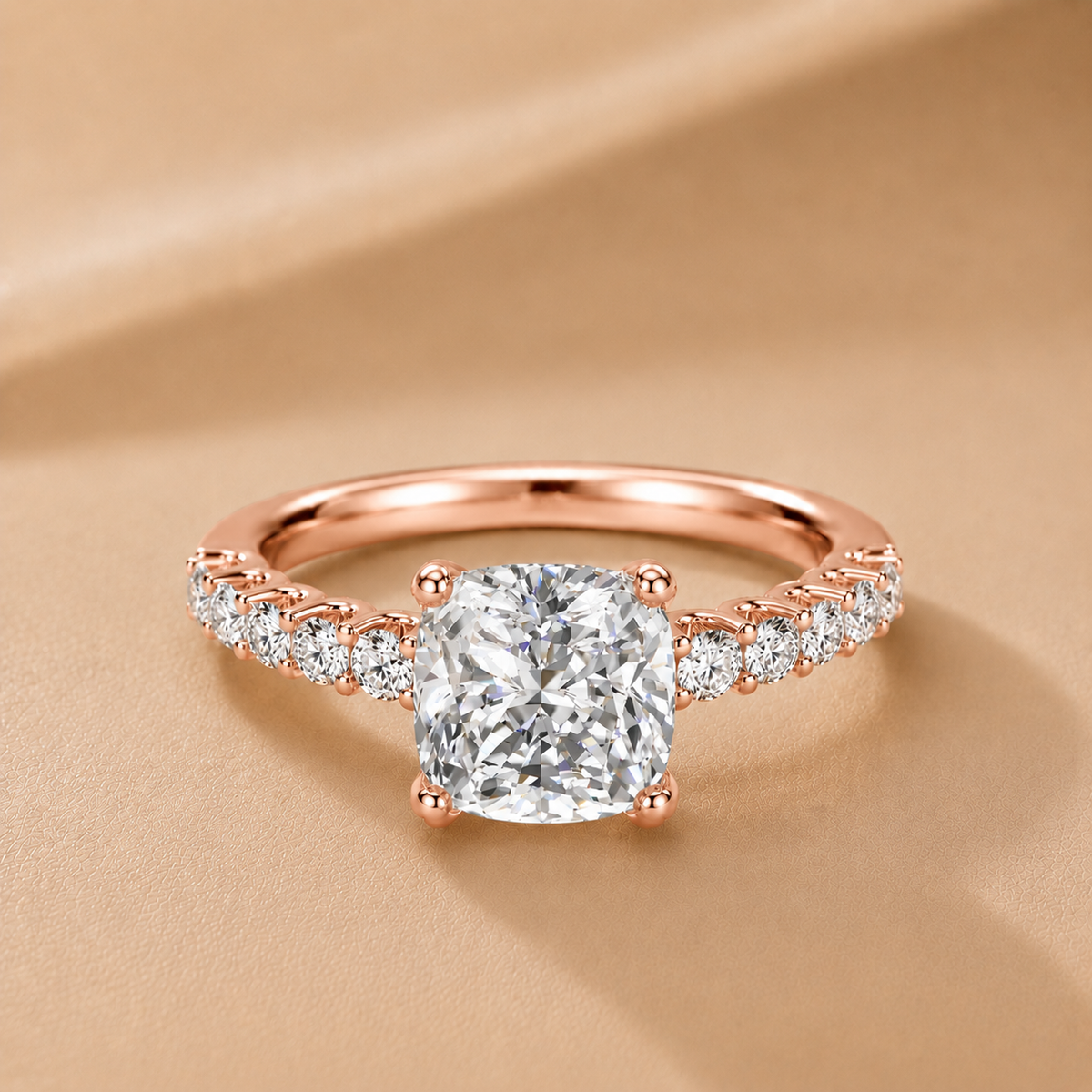 Elegant Solitaire Ring with Accent Stone
