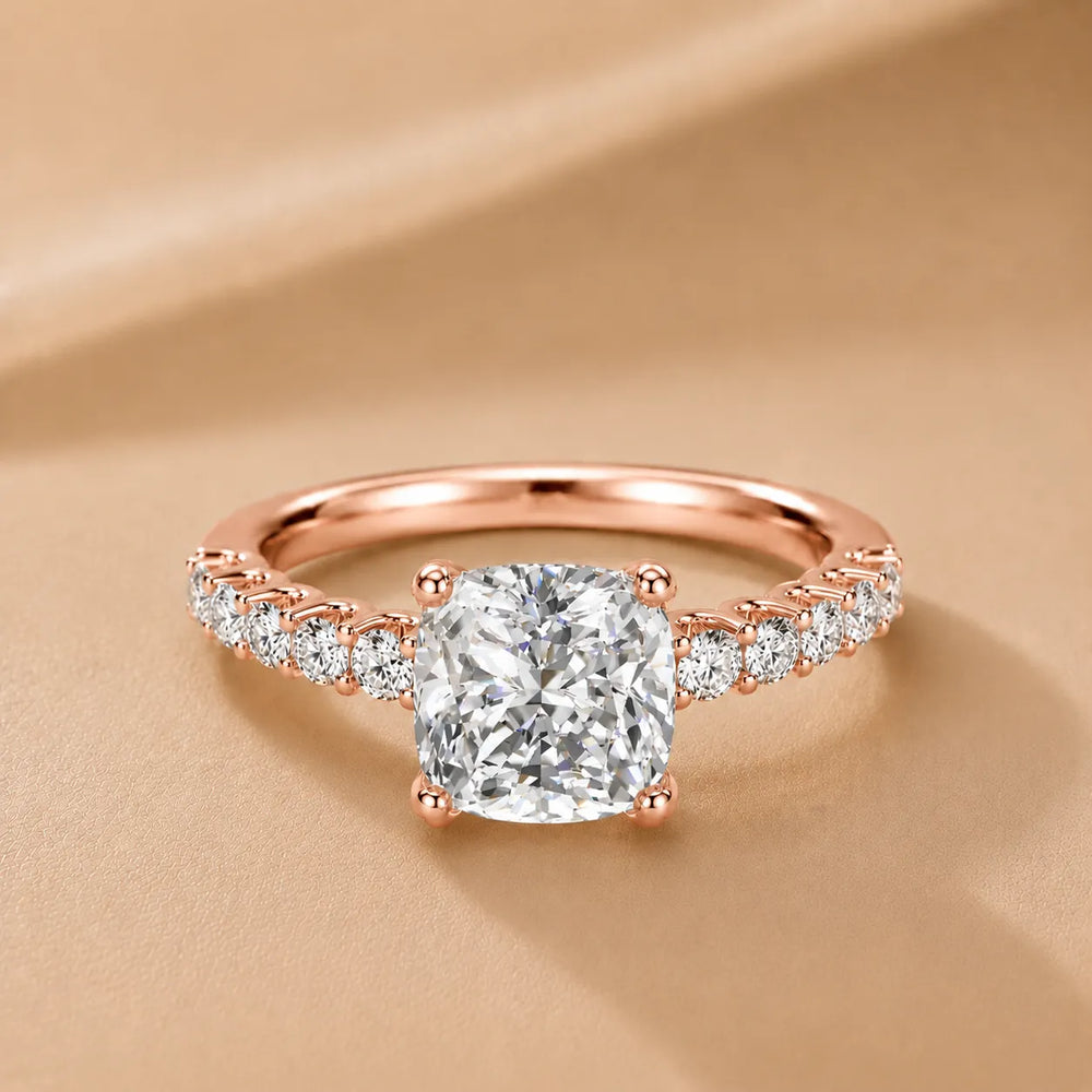 Elegant Solitaire Ring with Accent Stone