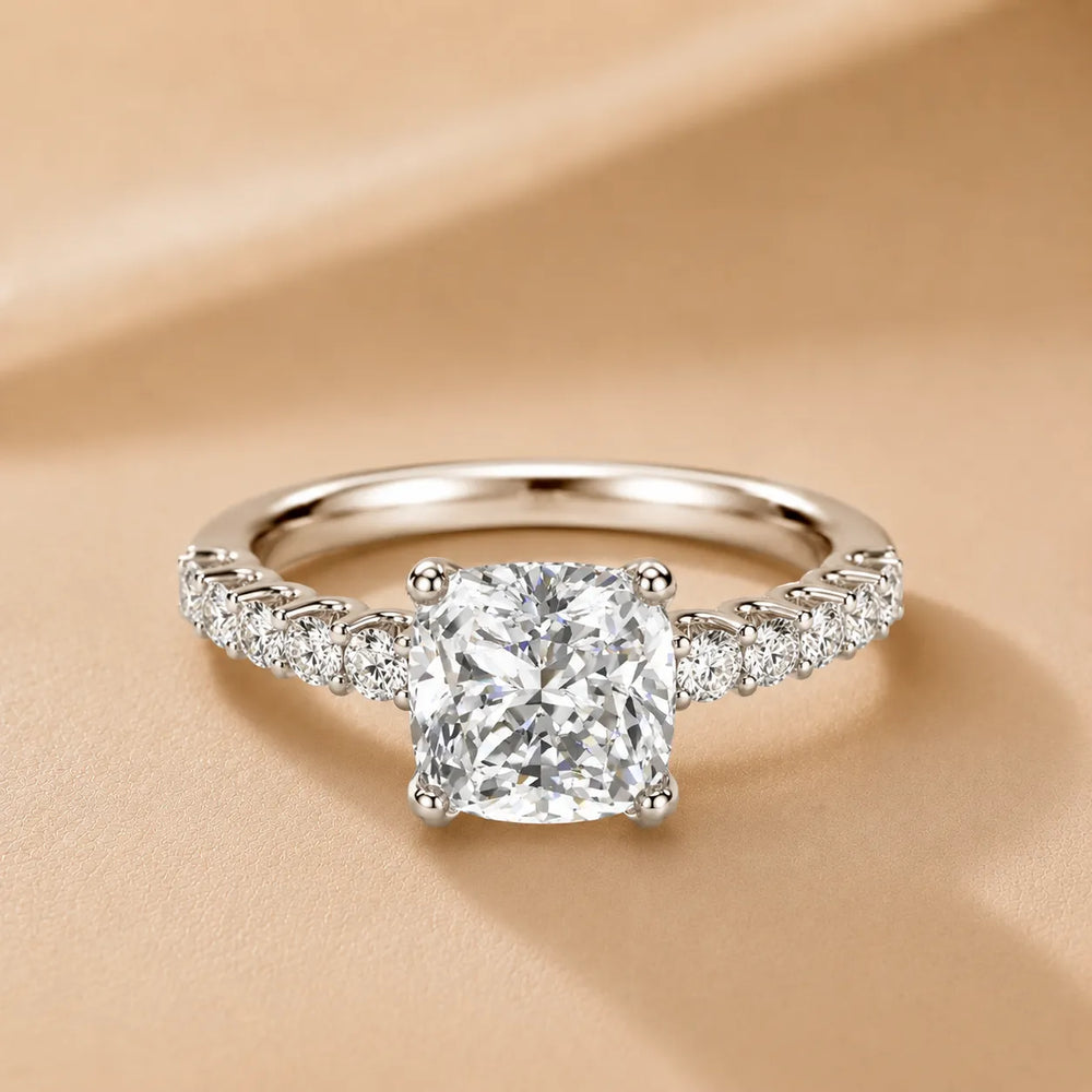 Elegant Solitaire Ring with Accent Stone