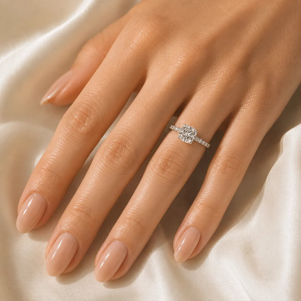 Elegant Solitaire Ring with Accent Stone