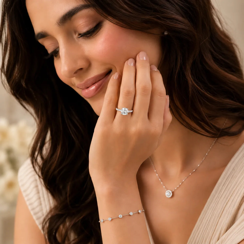 Elegant Solitaire Ring with Accent Stone