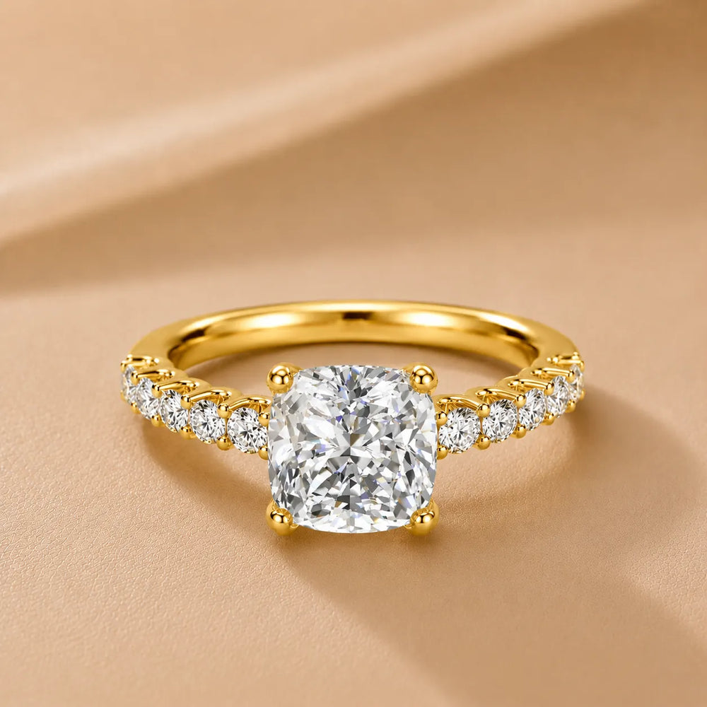 Elegant Solitaire Ring with Accent Stone