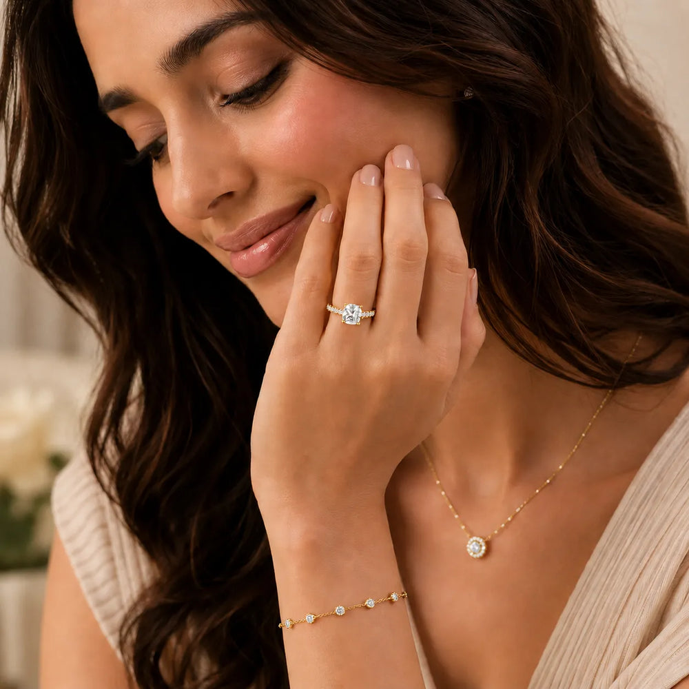 Elegant Solitaire Ring with Accent Stone