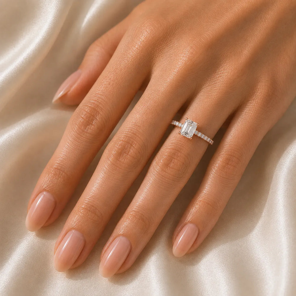 Elegant Solitaire Ring with Accent Stone