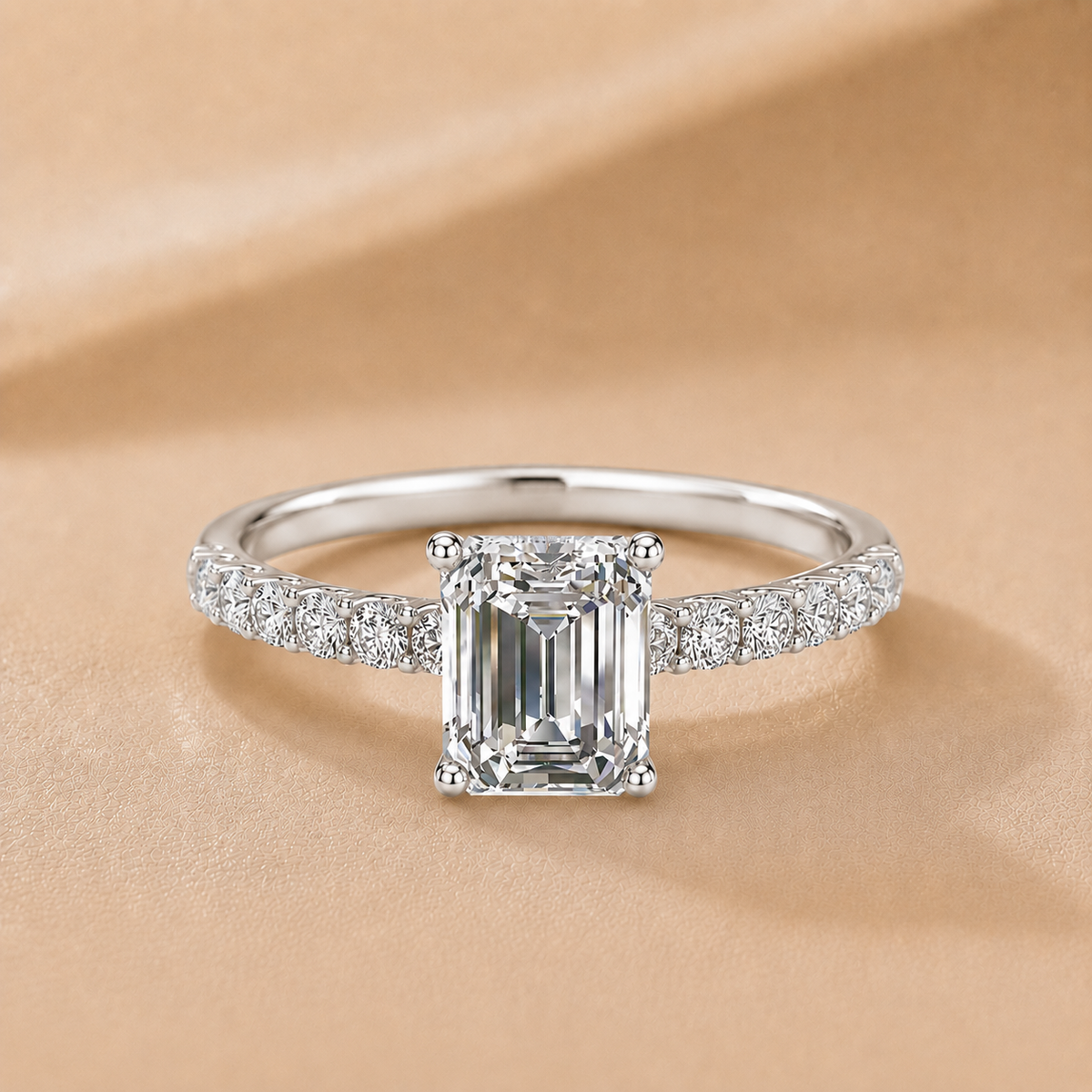 Elegant Solitaire Ring with Accent Stone