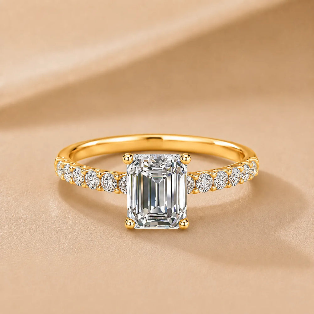 Elegant Solitaire Ring with Accent Stone