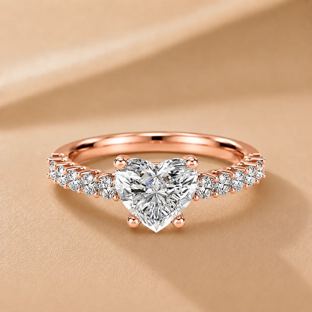 Elegant Solitaire Ring with Accent Stone