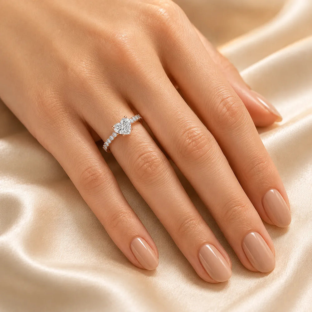 Elegant Solitaire Ring with Accent Stone