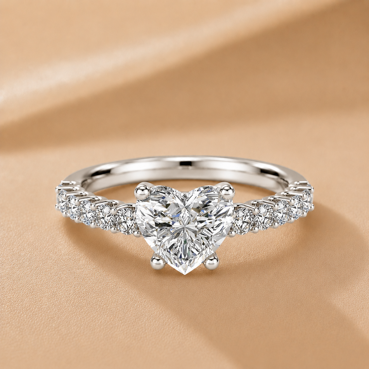 Elegant Solitaire Ring with Accent Stone