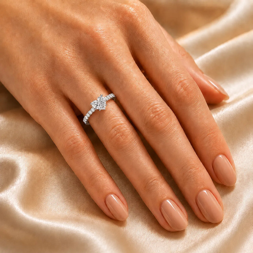 Elegant Solitaire Ring with Accent Stone