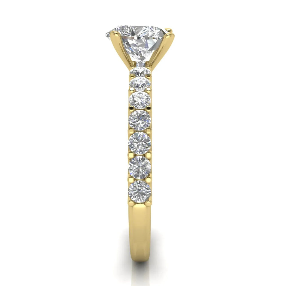 Elegant Solitaire Ring with Accent Stone