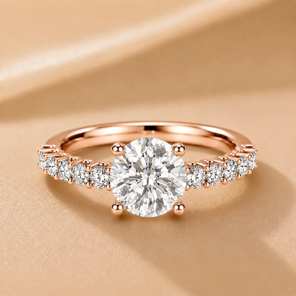 Elegant Solitaire Ring with Accent Stone