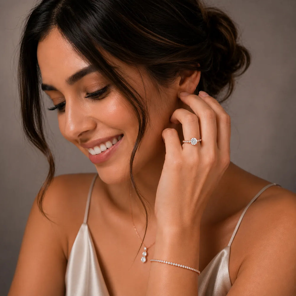 Elegant Solitaire Ring with Accent Stone