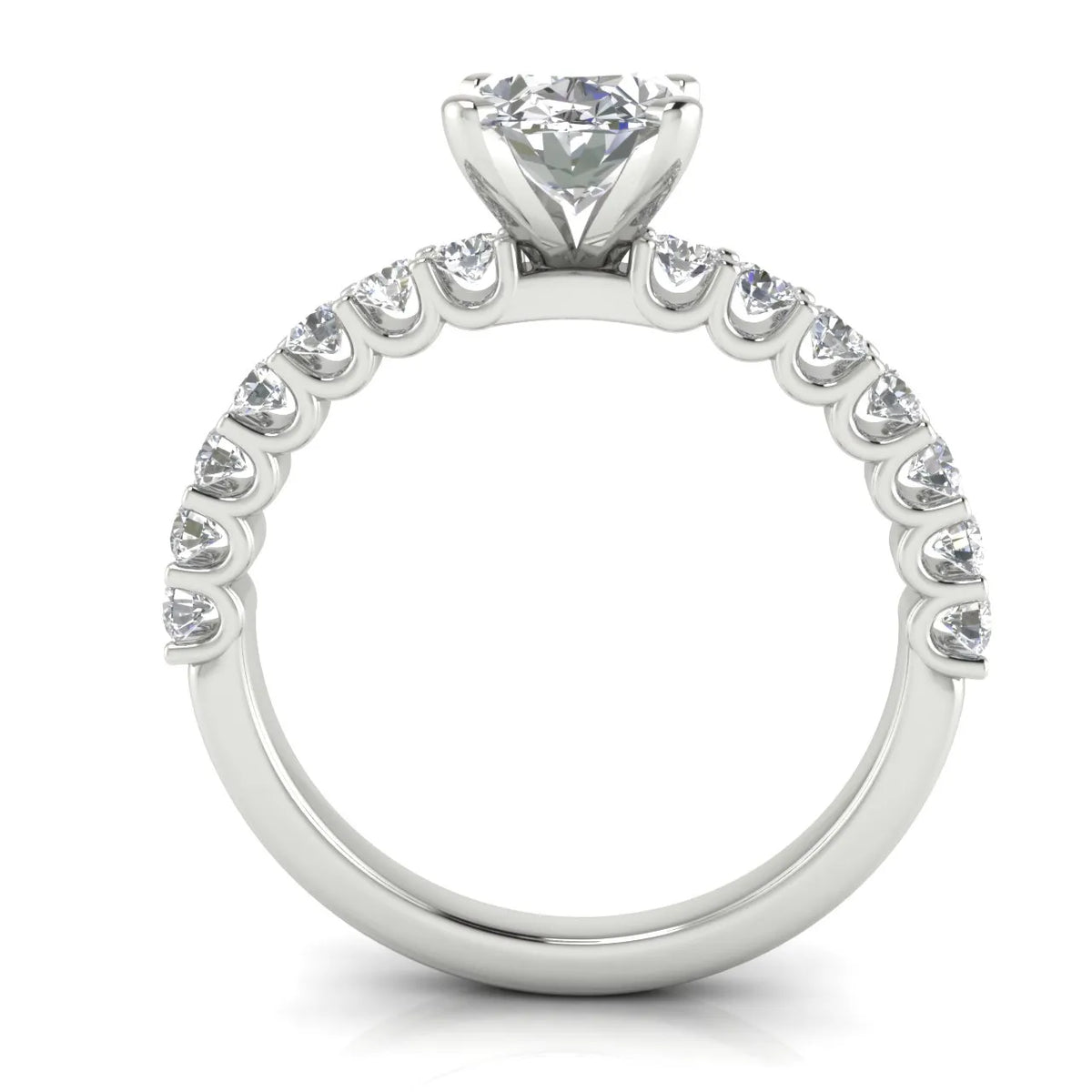 Elegant Solitaire Ring with Accent Stone