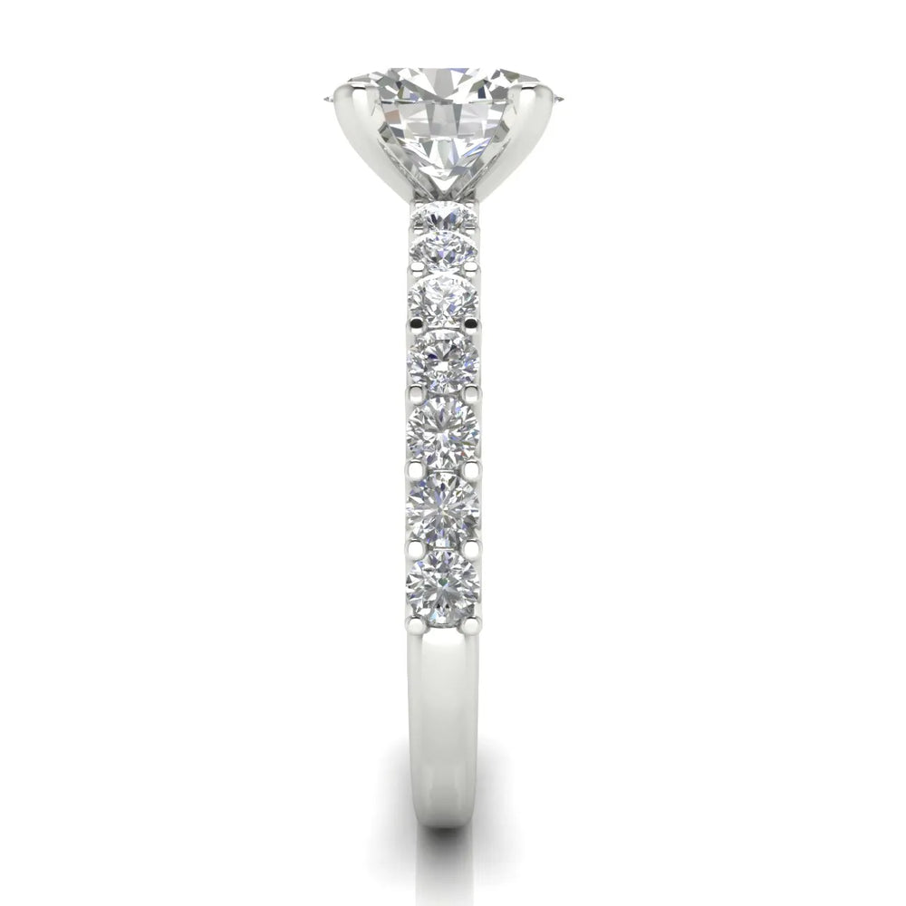 Elegant Solitaire Ring with Accent Stone