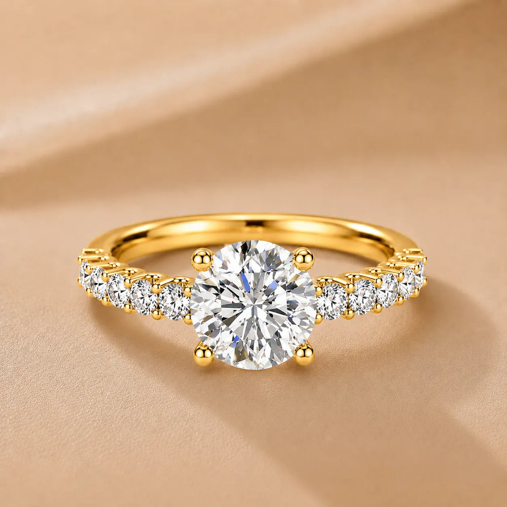 Elegant Solitaire Ring with Accent Stone
