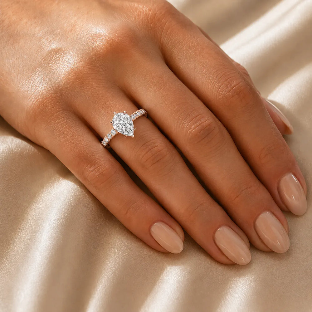 Elegant Solitaire Ring with Accent Stone