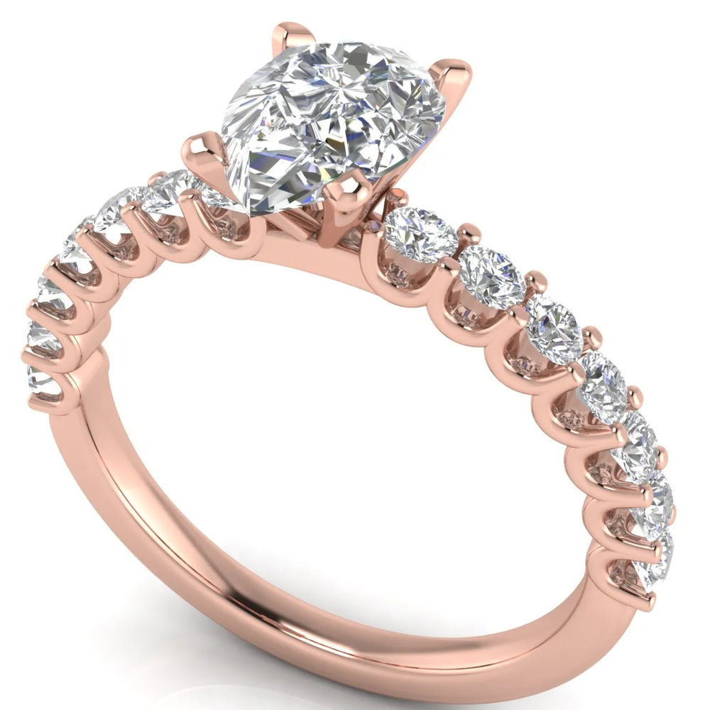 Elegant Solitaire Ring with Accent Stone
