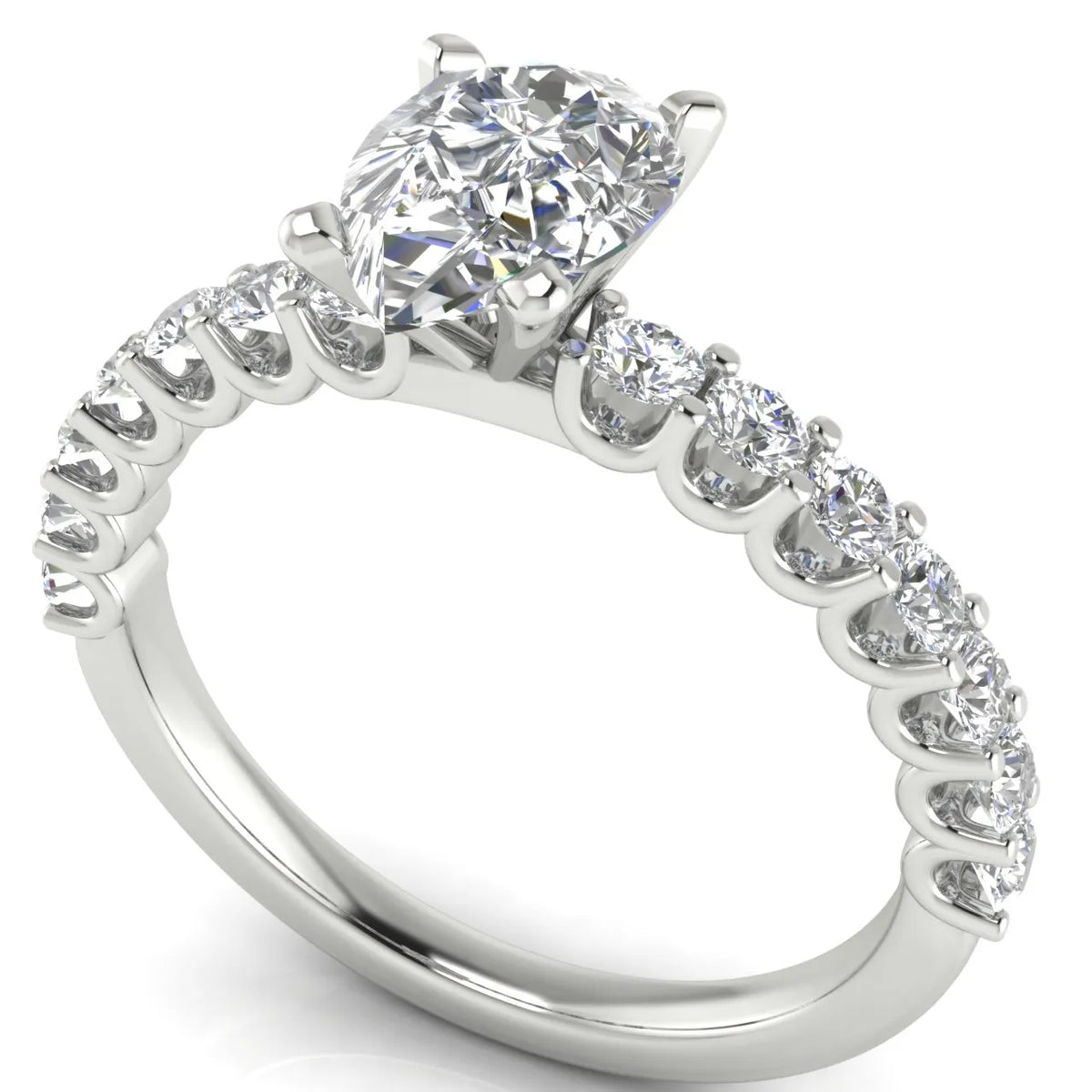 Elegant Solitaire Ring with Accent Stone
