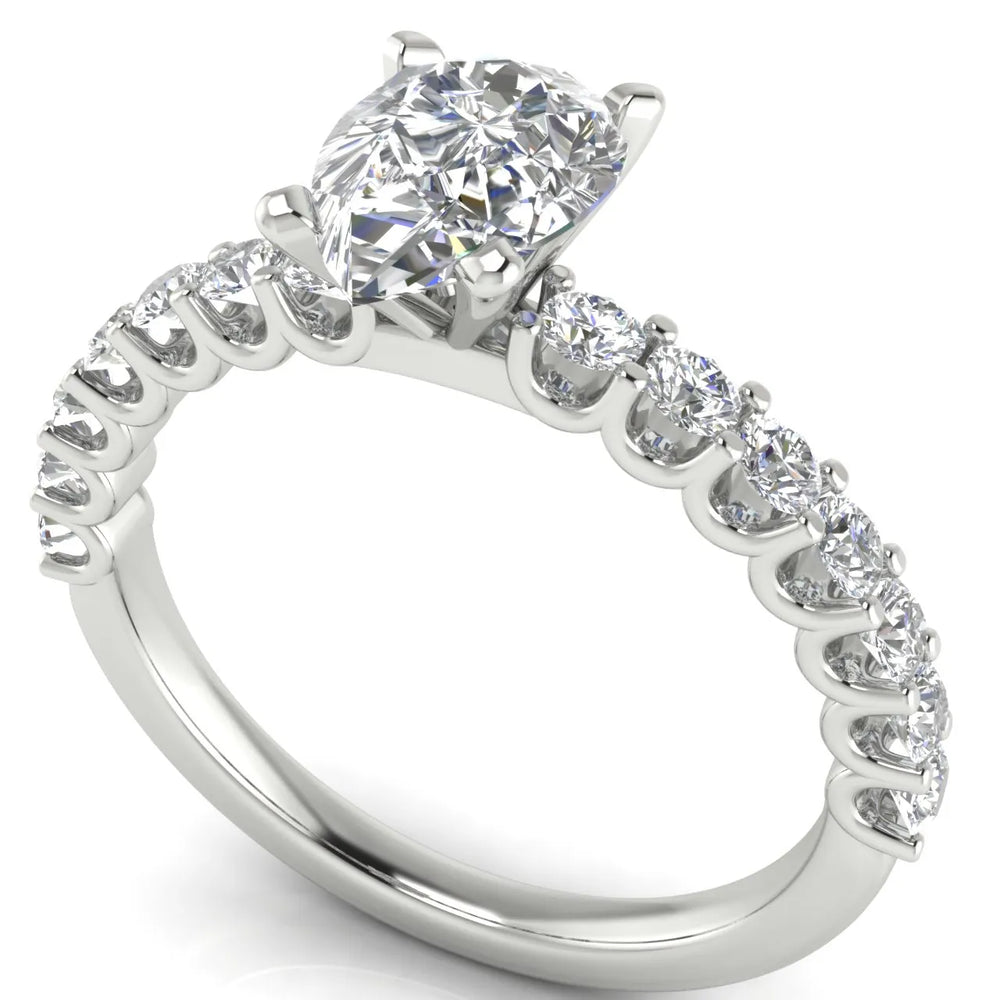 Elegant Solitaire Ring with Accent Stone