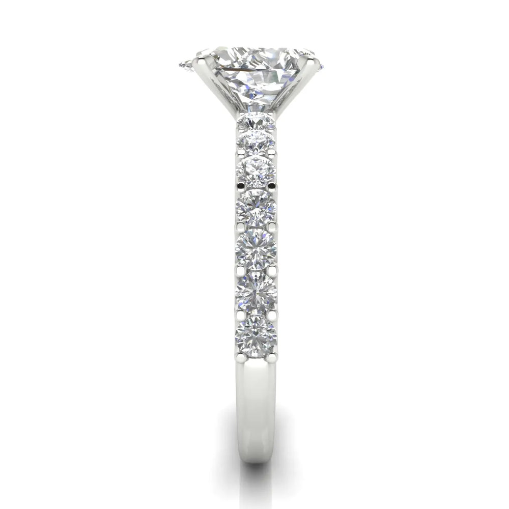 Elegant Solitaire Ring with Accent Stone