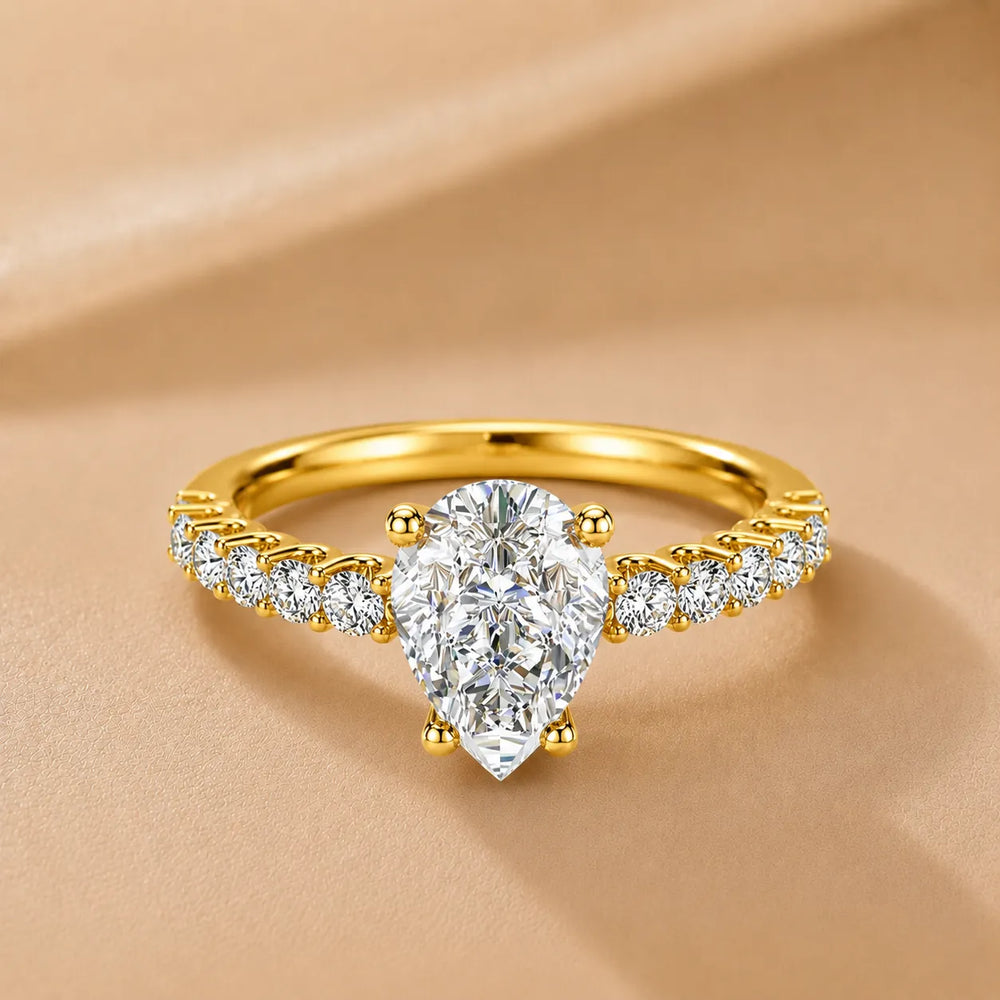 Elegant Solitaire Ring with Accent Stone
